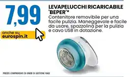 Eurospin Levapelucchi ricaricabile 'BepEr' offerta