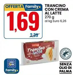 Eurospin Trancino con crema al latte Dolciando offerta