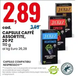 Eurospin Capsule caffè assortite offerta