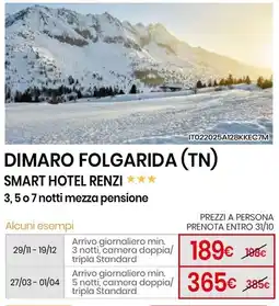 Eurospin Dimaro Folgarida (TN) Smart Hotel Renzi offerta