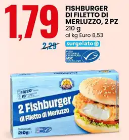 Eurospin Fishburger di Filetto di Merluzzo Athena offerta
