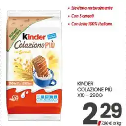 Eurospar KINDER COLAZIONE PIÙ offerta