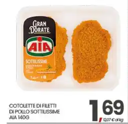 Eurospar COTOLETTE DI FILETTI DI POLLO SOTTILISSIME AIA 140G offerta