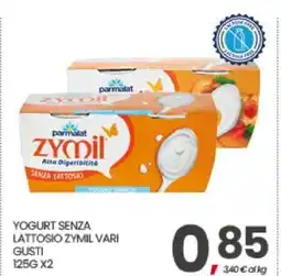 Eurospar YOGURT SENZA LATTOSIO ZYMIL VARI GUSTI offerta