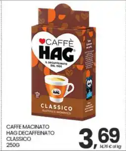 Eurospar CAFFÈ MACINATO HAG DECAFFEINATO CLASSICO offerta