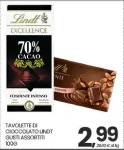 Eurospar TAVOLETTE DI CIOCCOLATO LINDT offerta