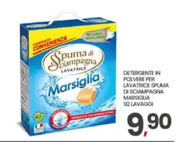Eurospar DETERGENTE IN POLVERE PER LAVATRICE SPUMA DI SCIAMPAGNA MARSIGLIA 92 LAVAGGI offerta
