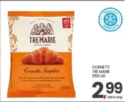 Eurospar CORNETTI TRE MARIE 55G X6 offerta