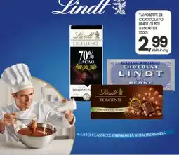 Eurospar TAVOLETTE DI CIOCCOLATO LINDT GUSTI ASSORTITI 100G offerta