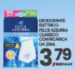 Eurospar DEODORANTE ELETTRICO FELCE AZZURRA CLASSICO CON RICARICA DA 20ML offerta