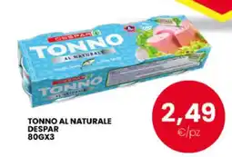 Eurospar Tonno al naturale DESPAR offerta