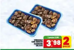 Eurospar VONGOLE CON GUSCIO MARRONI GR.500 offerta