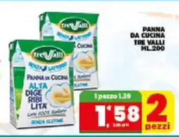 Eurospar PANNA DA CUCINA TRE VALLI ML.200 offerta