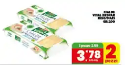 Eurospar CIALDE VITAL DESPAR RISO/MAIS GR.200 offerta