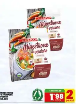 Eurospar Minestrone 15 verdure DESPAR offerta