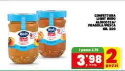 Eurospar CONFETTURA LIGHT HERO ALBICOCCA/FRAGOLA/PESCA offerta