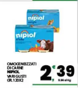 Eurospar OMOGENEIZZATI DI CARNE NIPIOL offerta