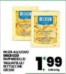 Eurospar Pasta all'uovo De Cecco offerta