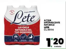 Eurospar ACQUA EFFERVESCENTE NATURALE LETE offerta