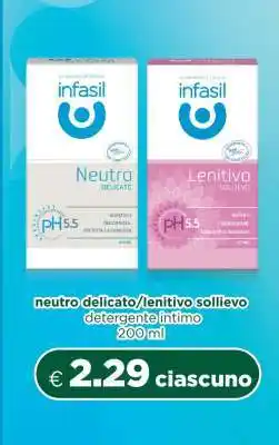 Acqua & Sapone Infasil Neutro Delicato/Lenitivo Sollievo offerta