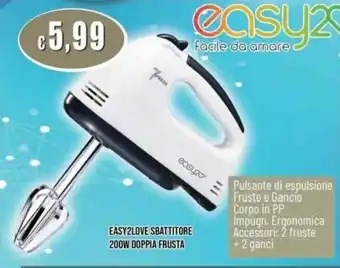 Easy2love sbattitore 200w doppia frusta