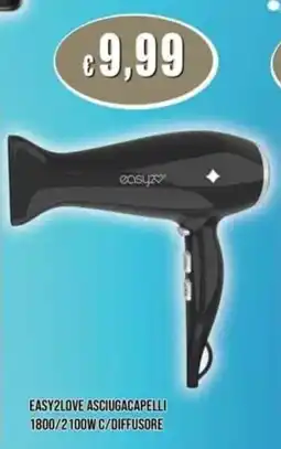 Azzurro Convenienza Easy2love asciugacapelli offerta