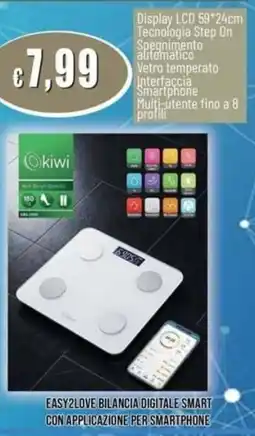 Azzurro Convenienza Easy2love bilancia digitale smart offerta