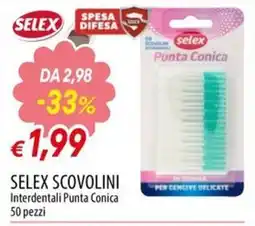 IperFamila Selex scovolini interdentali punta conica offerta