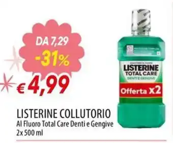 Listerine collutorio al fluoro total care denti e gengive