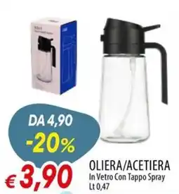 IperFamila Oliera/acetiera in vetro con tappo spray offerta