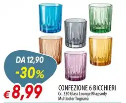 IperFamila Bicchieri Multicolor Tognana offerta