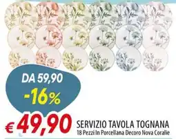 IperFamila Servizio tavola Tognana offerta