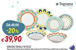 IperFamila Tognana In Porcellana Decor Madison Vida offerta