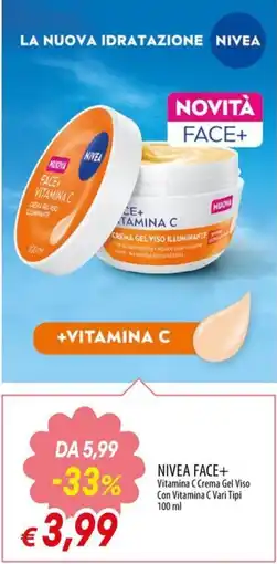 IperFamila NIVEA FACE+ Vitamina C Crema Gel Viso offerta