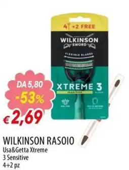 IperFamila Wilkinson Rasoio Usa&Getta Xtreme 3 Sensitive offerta