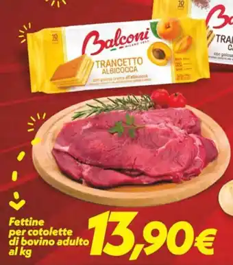 Fettine per cotolette di bovino adulto