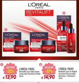 IperFamila L'ORÉAL PARIS Revitalift Laser Tripla Azione Crema Anti-Età Giorno E Notte offerta