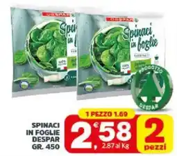 Despar Sicilia Spinaci in foglie Despar offerta