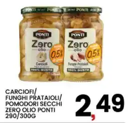 Interspar Carciofi/ Funghi Prataioli/ Pomodori Secchi Zero Olio Ponti offerta