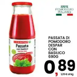 Interspar Passata con basilico Despar offerta