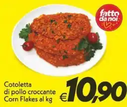 Iper Super Conveniente Cotoletta di pollo croccante Corn Flakes al kg offerta