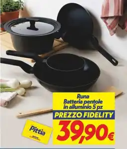 Iper Super Conveniente Runa Batteria pentole in alluminio offerta