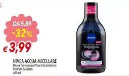 IperFamila Nivea acqua micellare bifase professional viso e occhi anche per pelli sensibili offerta