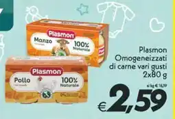 Iper Super Conveniente Plasmon Omogeneizzati di carne vari gusti offerta