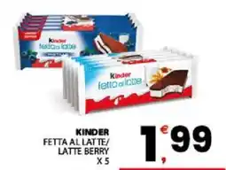 Despar Sicilia Kinder fetta al latte offerta