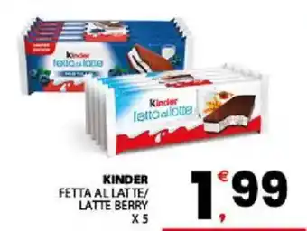 Kinder fetta al latte