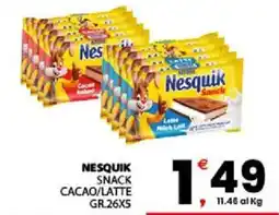 Despar Sicilia Nesquik Snack Cacao/Latte offerta