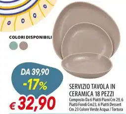 IperFamila Servizio tavola in ceramica offerta