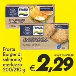Iper Super Conveniente Frosta Burger di salmone/merluzzo offerta