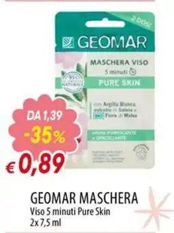 IperFamila Geomar maschera viso 5 minuti pure skin offerta